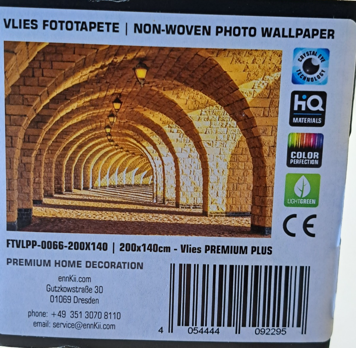 enmKi Fototapete Arkaden Steingang 200x140cm Vlies Tapete Premium Plus E2