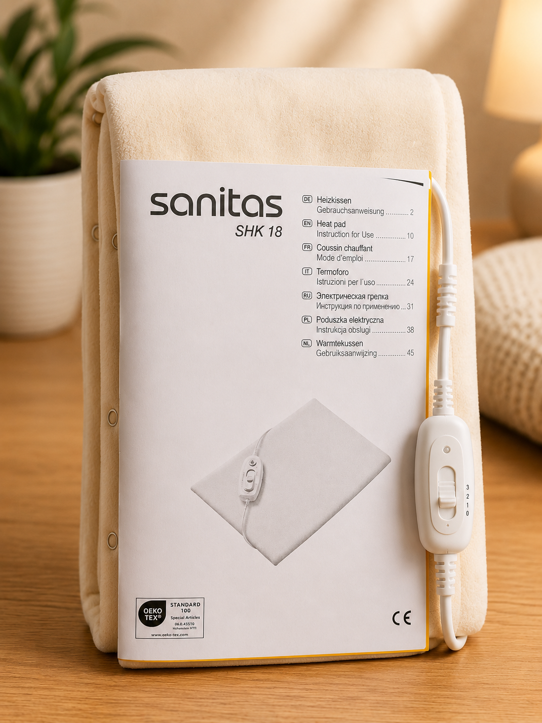 Sanitas SHK18 Heizkissen Wärmekissen 3 Temperaturstufen Abschaltautomatik HO-A25