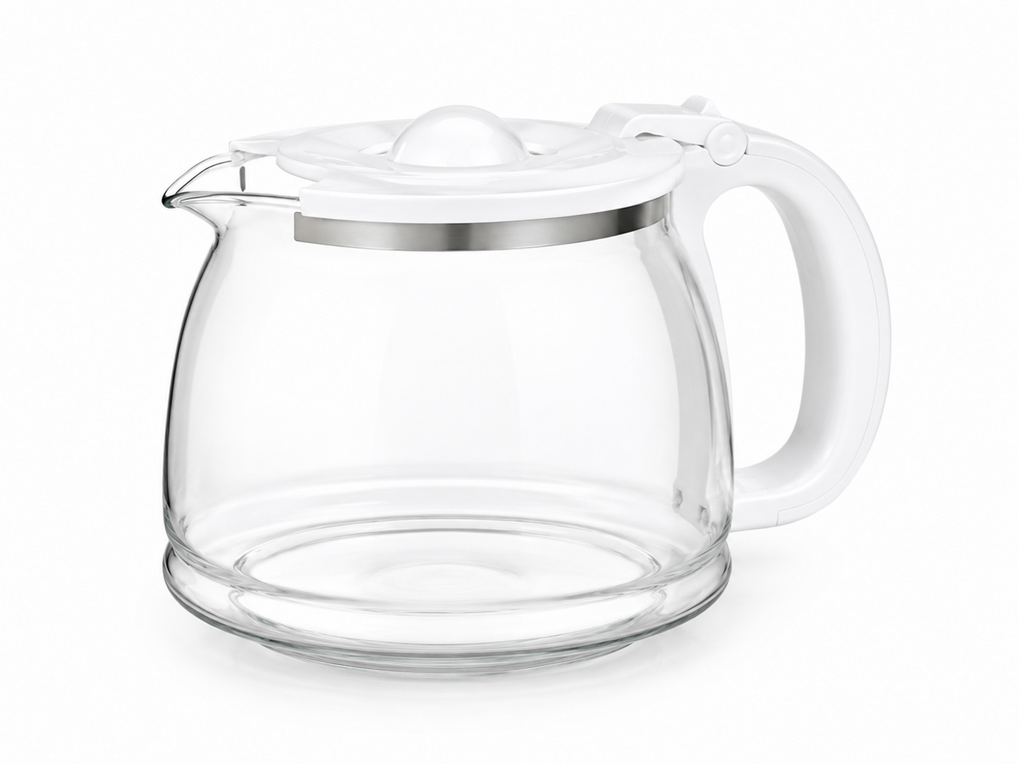 Glas Kaffeekanne 10 Tassen Weiß Ersatzkanne Kanne Kaffeemaschine B4