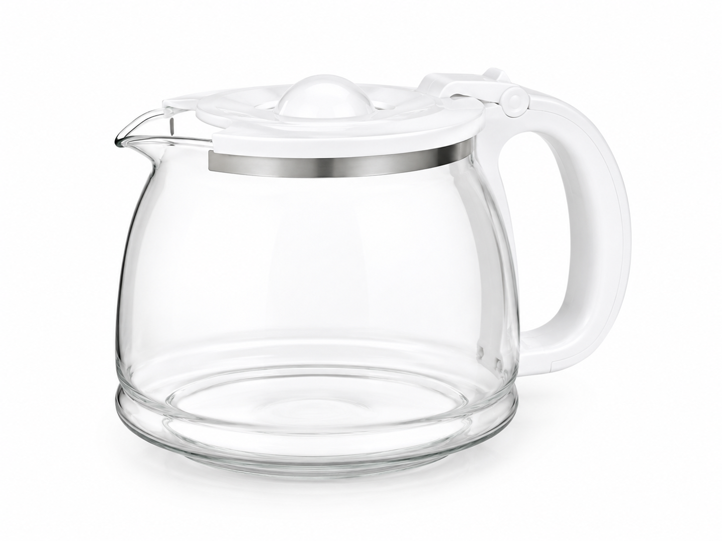 Glas Kaffeekanne 10 Tassen Weiß Ersatzkanne Kanne Kaffeemaschine B4