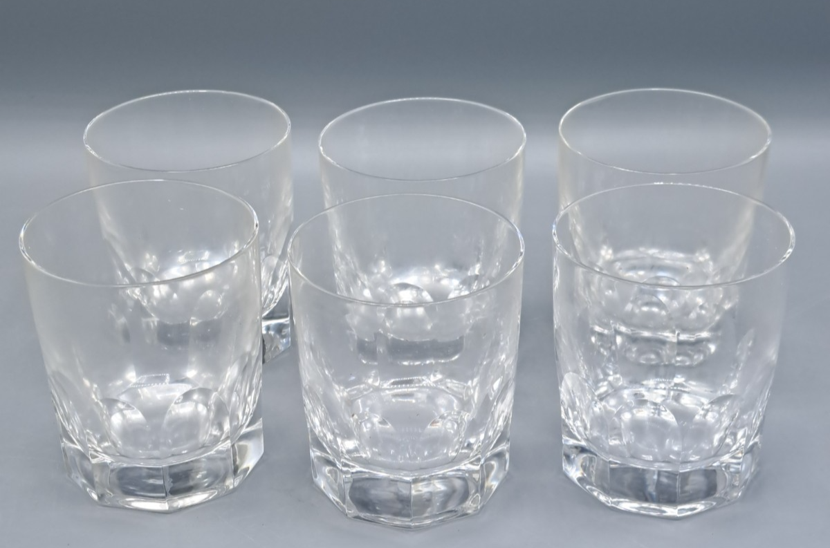 Antiquität Mundgeblasenes Glas Handgefertigt 6 Stück 10 cm Hoch Sammler
