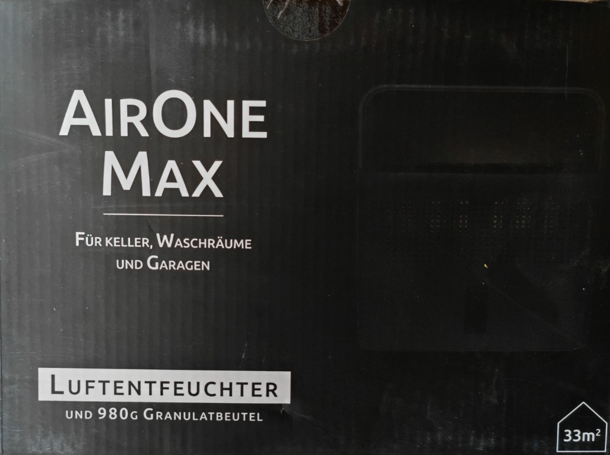 BonAura AirOne Max Luftentfeuchter 980g Granulat bis 33m² ohne Strom HA28