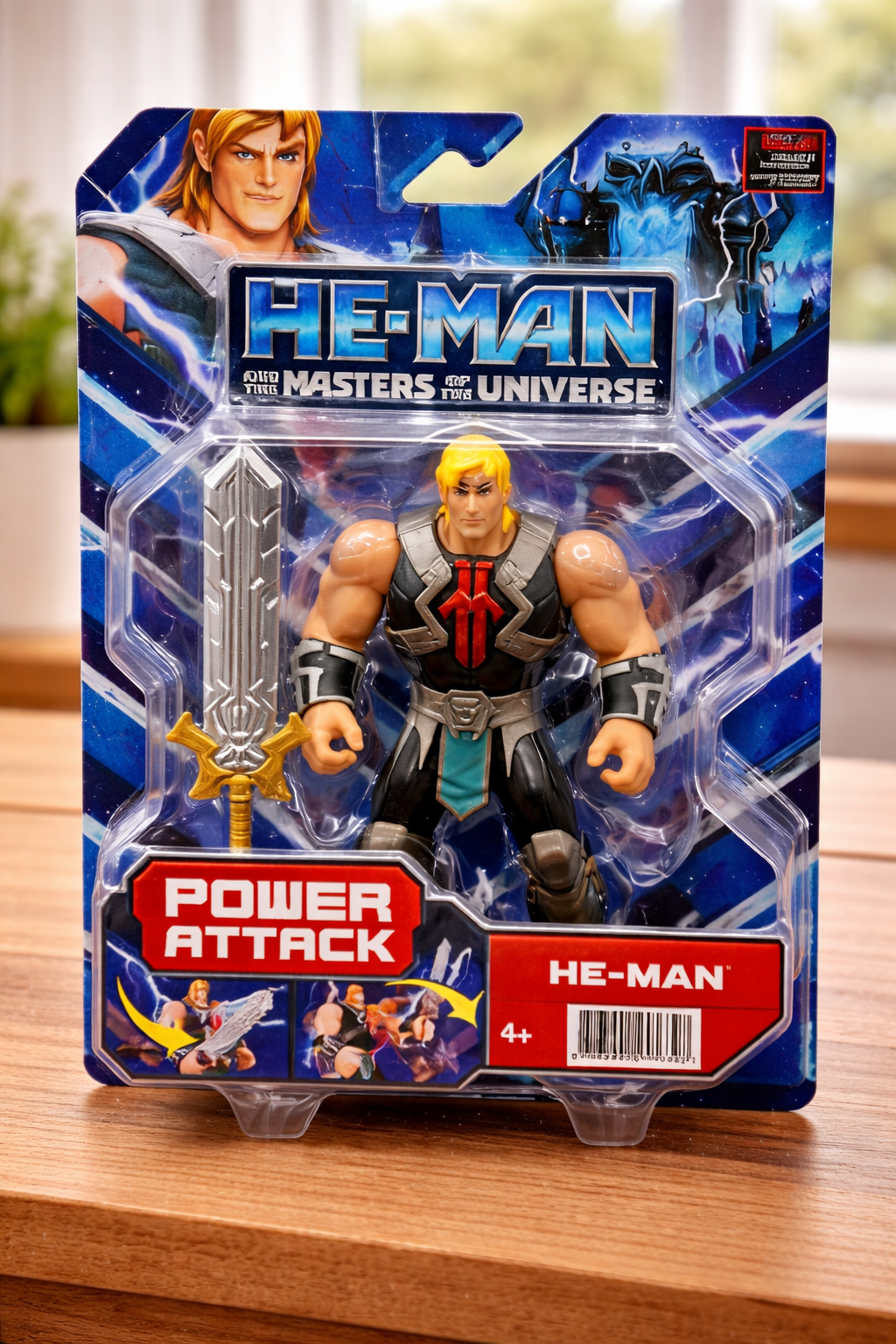 Mattel He-Man HBL66 Masters of the Universe Power Attack Figur Schwert 14cm D5