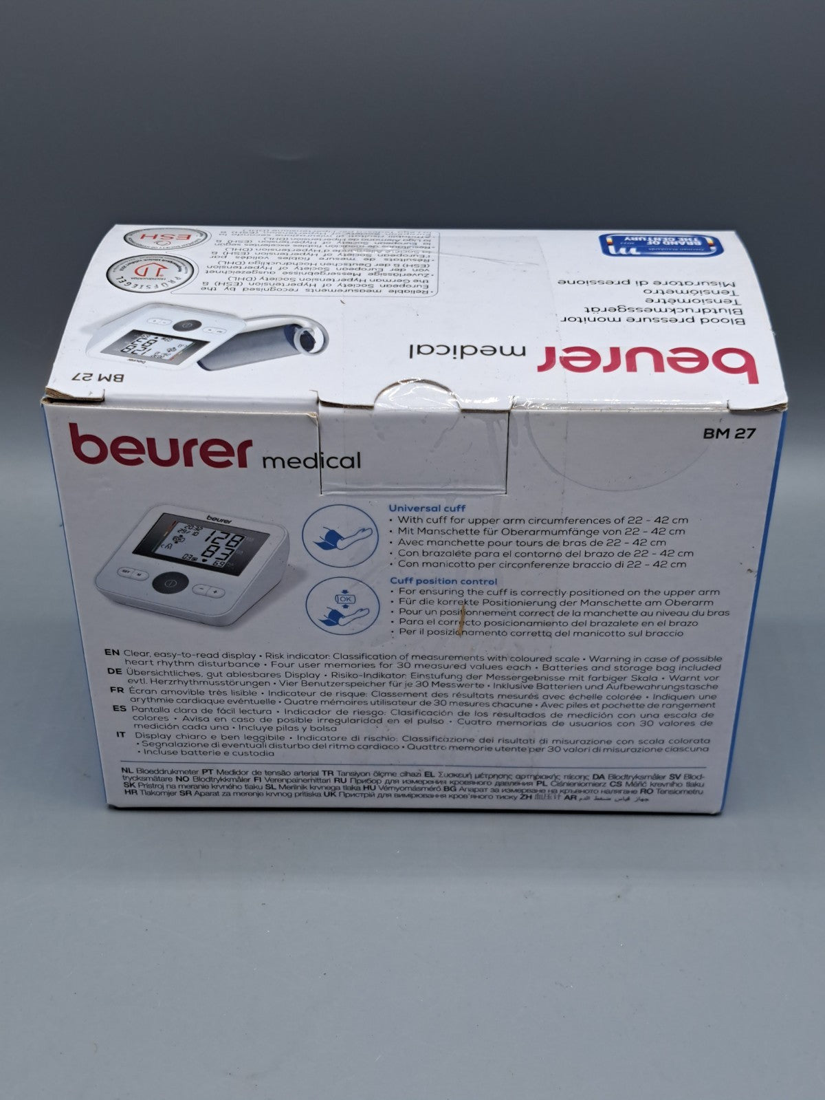 Beurer BM 27 Oberarm-Blutdruckmessgerät - Weiß, wie neu