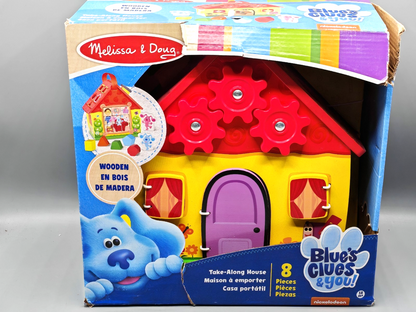 Melissa & Doug Blue's Clues & You Holzhaus Sortierspiel 8 Teile ab 18 Monate D6