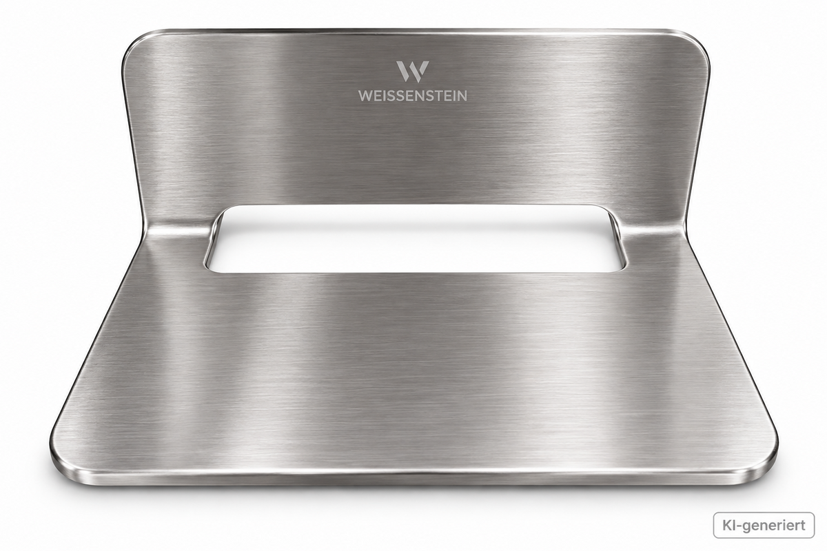 WEISSENSTEIN Badablage Edelstahl Silber 14cm ohne Bohren 3M VHB WSA006 E1