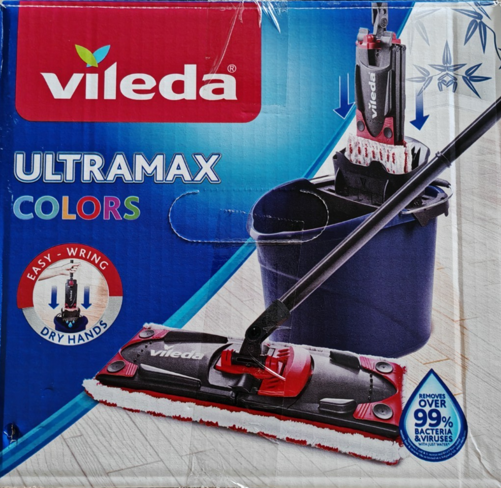 Vileda UltraMax Colors Wischsystem Komplettset Wischer Eimer Presse Limited HA18