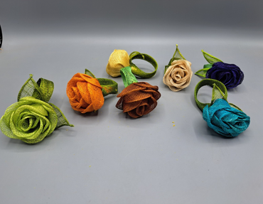 Creation Walter Rupp, 7 Serviettenringe, Rosen, Sammler