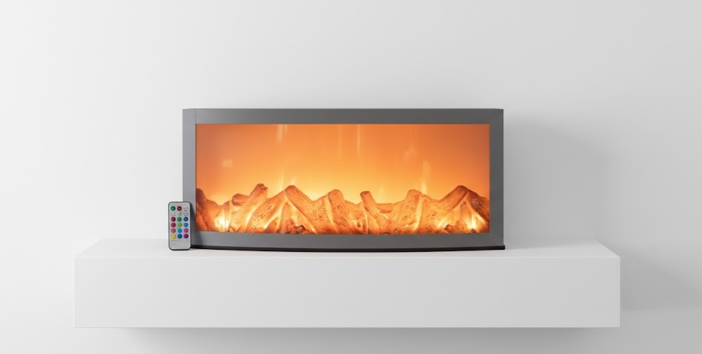 LUMIDA Casa LED Design Kamin Flammeneffekt Farbige LEDs mit FB