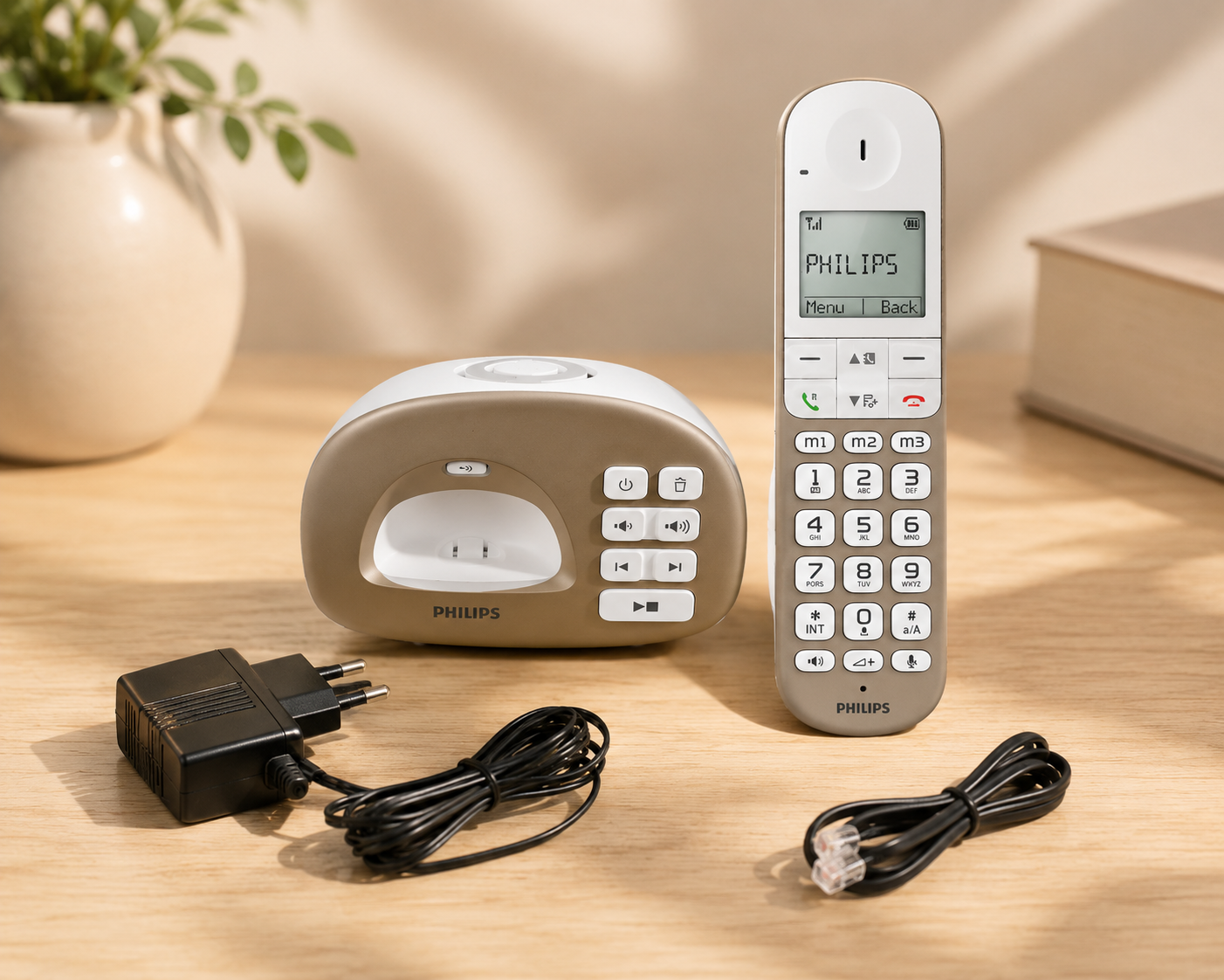 Philips XL495 Weiß Seniorentelefon Schnurlostelefon DECT Großtasten A8