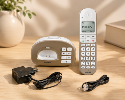Philips XL495 Weiß Seniorentelefon Schnurlostelefon DECT Großtasten A8