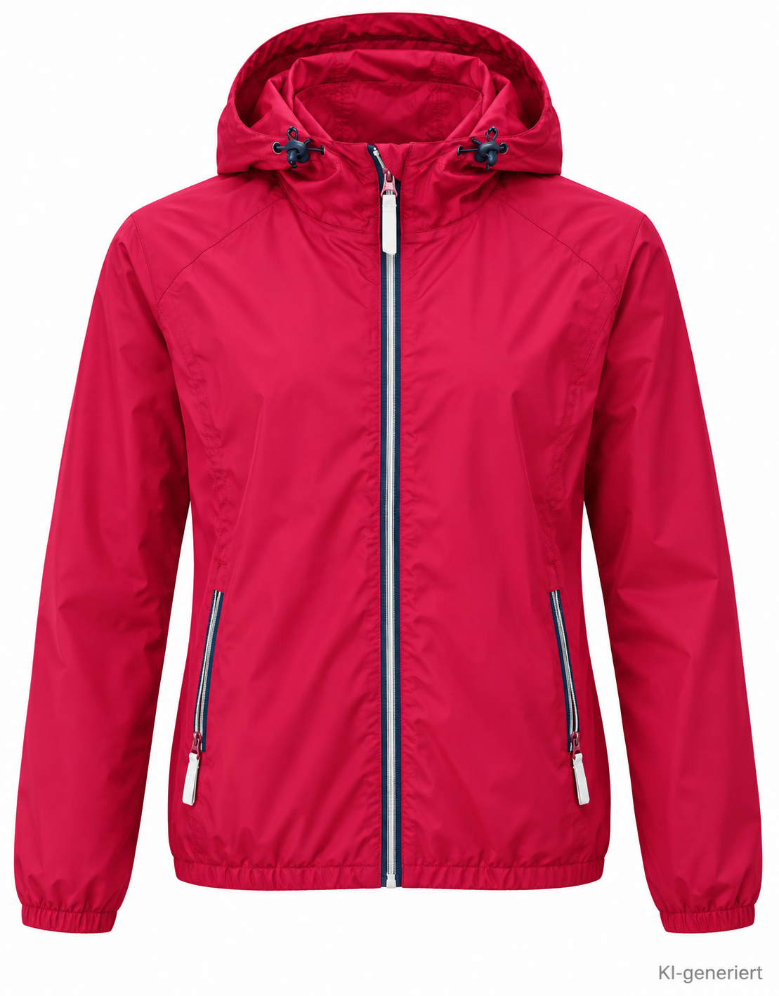CRANE Damen Regenjacke Gr. L 44/46 Rot Bionic Finish Eco Kapuze Outdoor Z