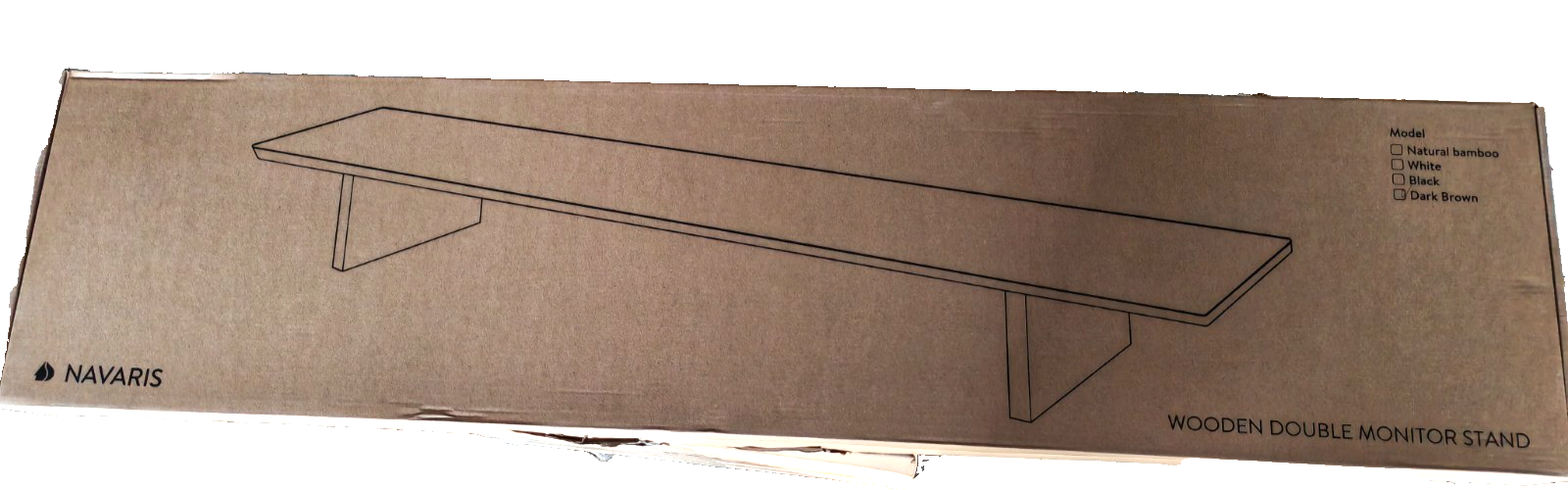 Navaris Doppel Monitorständer aus Holz - TV Ständer - Bildschirm Erhöhung - Lapt