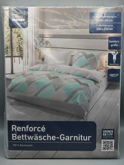 Home Ideas Living Renforce Bettwäsche-Garnitur 200x200 + 80x80