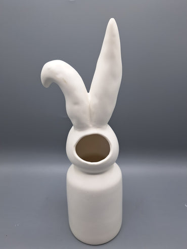 Tchibo Vase, Hase, Keramik mit Herznase