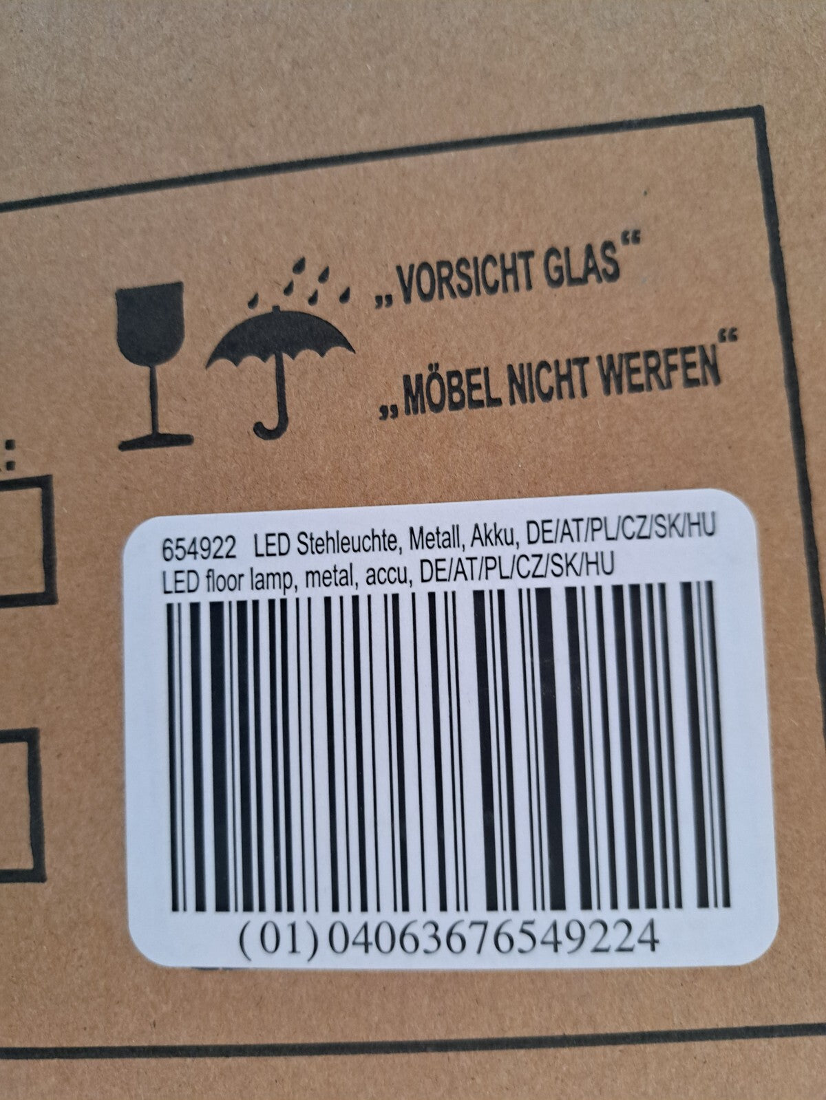 Tchibo LED Stehleuchte Akku Metall 120cm Stehlampe Kabellos Modern