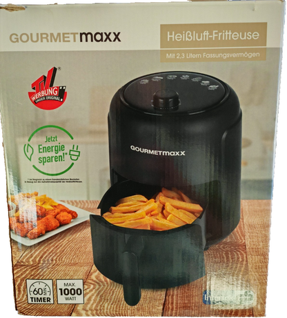 GOURMETmaxx Heißluftfritteuse 2,3L Airfryer 1000W 9 Funktionen Timer HO-A22