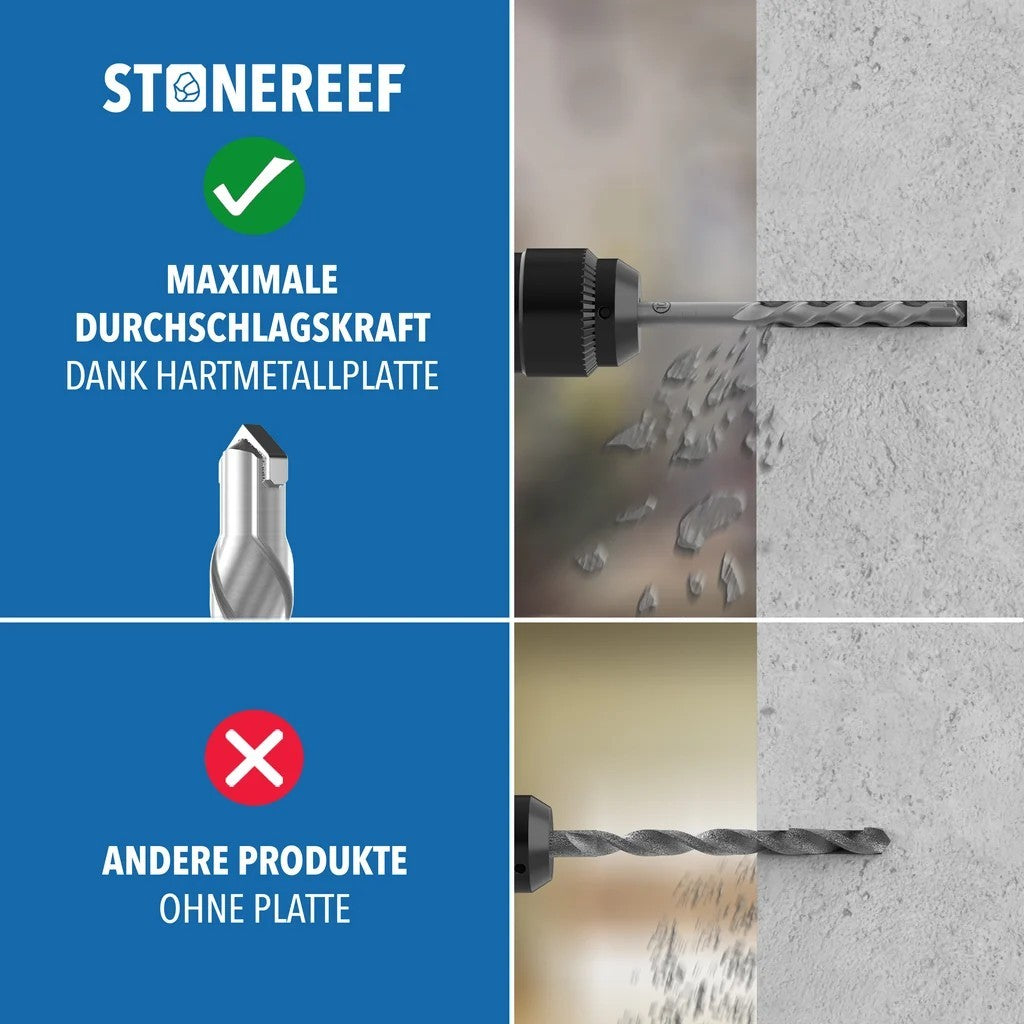STONEREEF Betonbohrer Set 7-tlg 4-10mm Steinbohrer Hartmetall SR-1272 A6