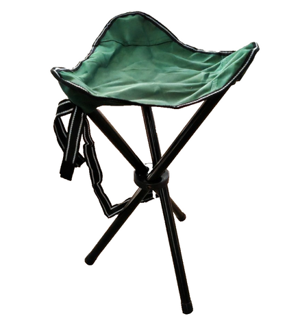 Campinghocker Klapphocker Dreibein Faltstuhl Grün Angelhocker Outdoor Tragbar E2