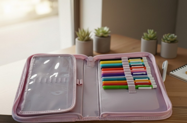 Federmäppchen 100% Polyester Ohne Inhalt Stiftetui Mäppchen Schule Rosa