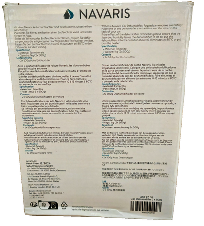 Navaris Auto Luftentfeuchter 2x500g Entfeuchter Kissen Antibeschlag Auto Set F4
