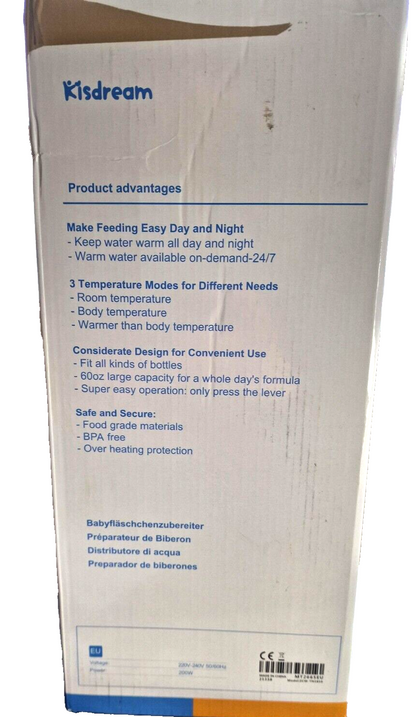 Kisdream Instant Warmer, Flaschenzubereiter Baby