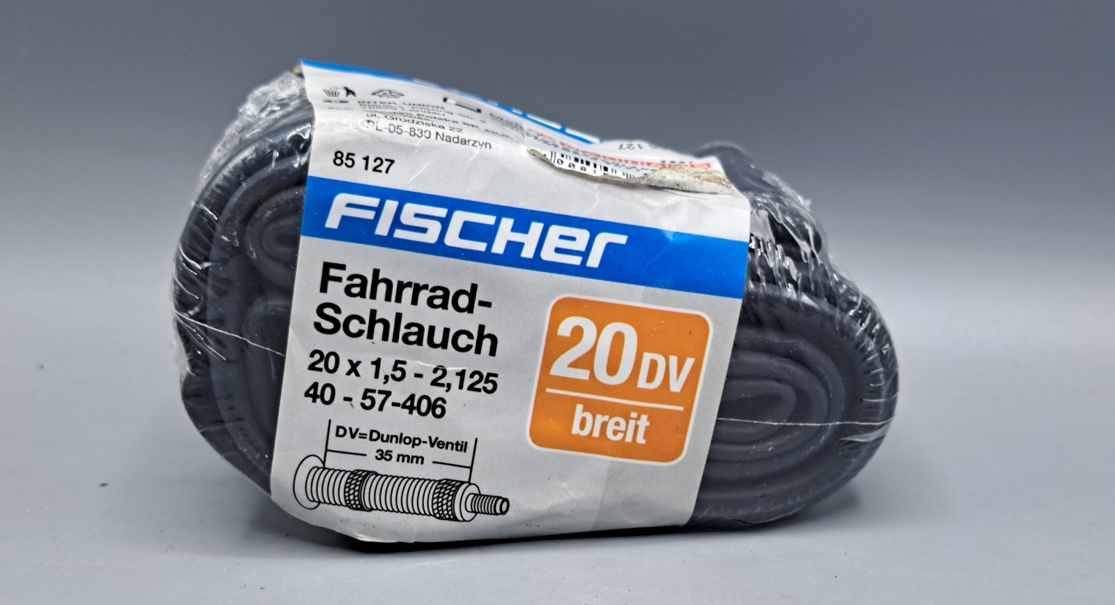 Fischer Fahrradschlauch 20 Zoll DV breit Fahrrad Tube Reifen Schlauch