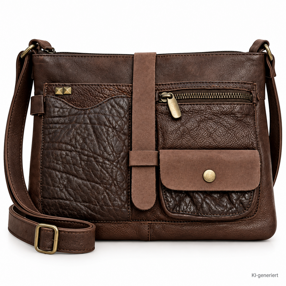 DESIDERIUS Basic Hortus Umhängetasche Dark Brown Rindsleder Echtleder Braun H2