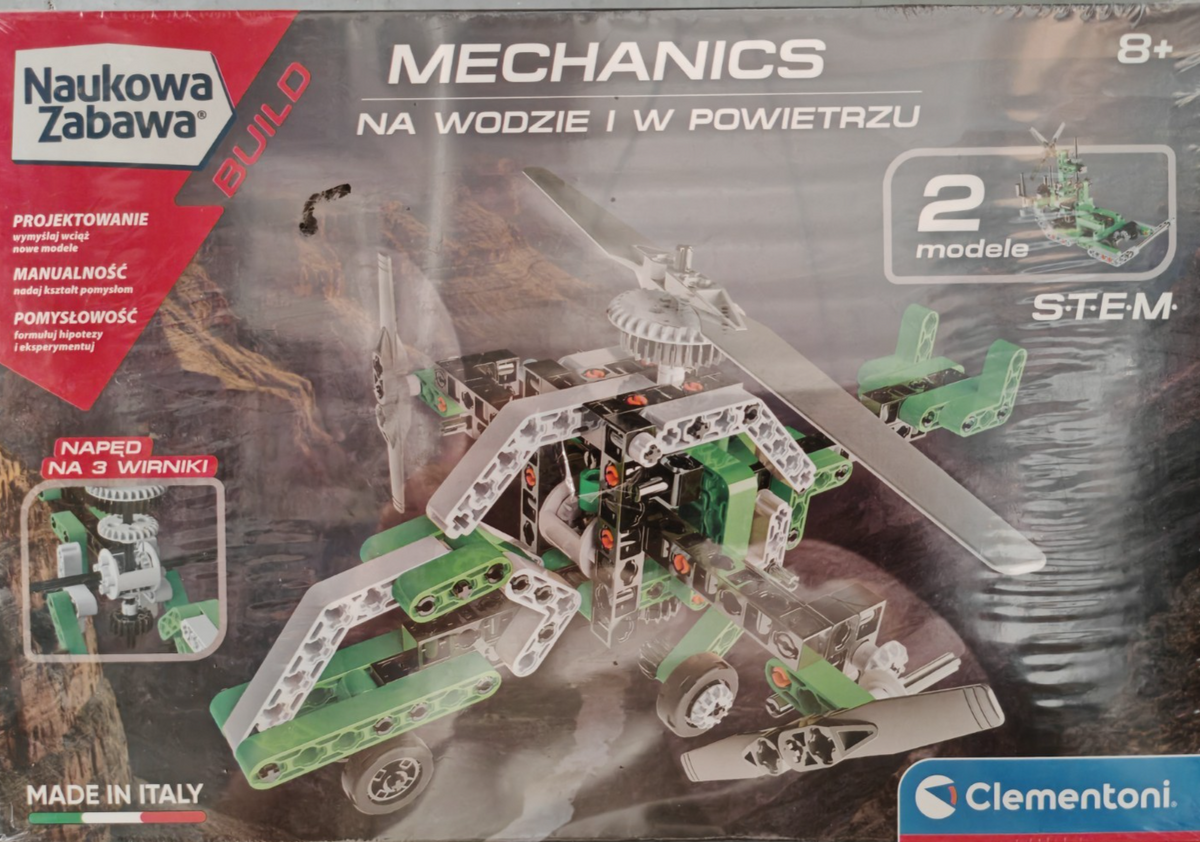 Clementoni Mechanics STEM Baukasten Flugzeug Boot 130 Teile ab 8 Jahre 60933 D5