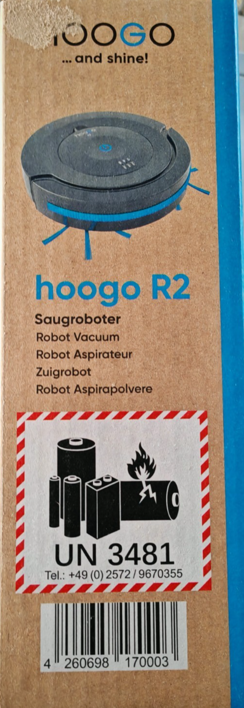 hoogo R2 Saugroboter Staubsauger Roboter 120 Min Akku 7cm flach Smart C06
