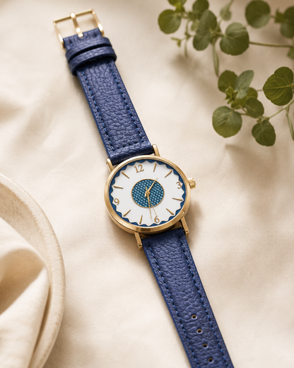 Armbanduhr Blau Elegant Modern Unisex Damen Herren Analog Design Quarzuhr  A-09