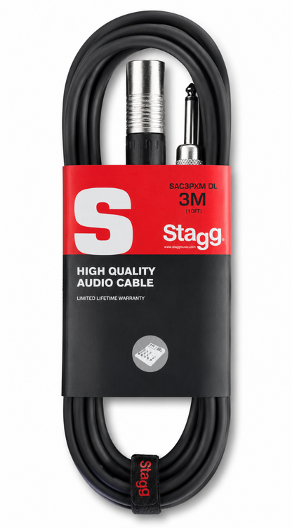 STAGG SAC3PSJS DL Audiokabel 3m Klinke auf Klinkenbuchse Stereo AUX