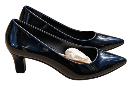 Gabor Damen Pumps Gr. 40 6,5 Schwarz Lack Spitz Blockabsatz Made in Portugal G1