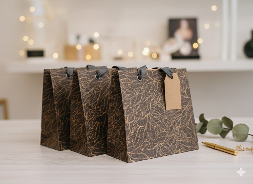 3x Stewo Geschenkverpackung, Tüten, Design 21x18 cm