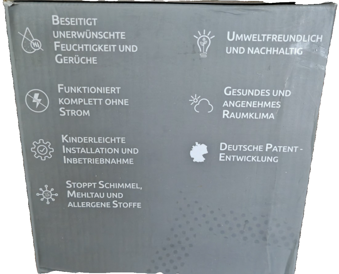 BonAura AirOne Max Luftentfeuchter 33m² inkl. 980g Granulat ohne Strom HA28