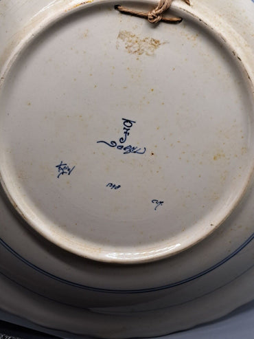 Delft Holland Porzellan Teller, Dekoration, Antiquität 42 cm Durchmesser
