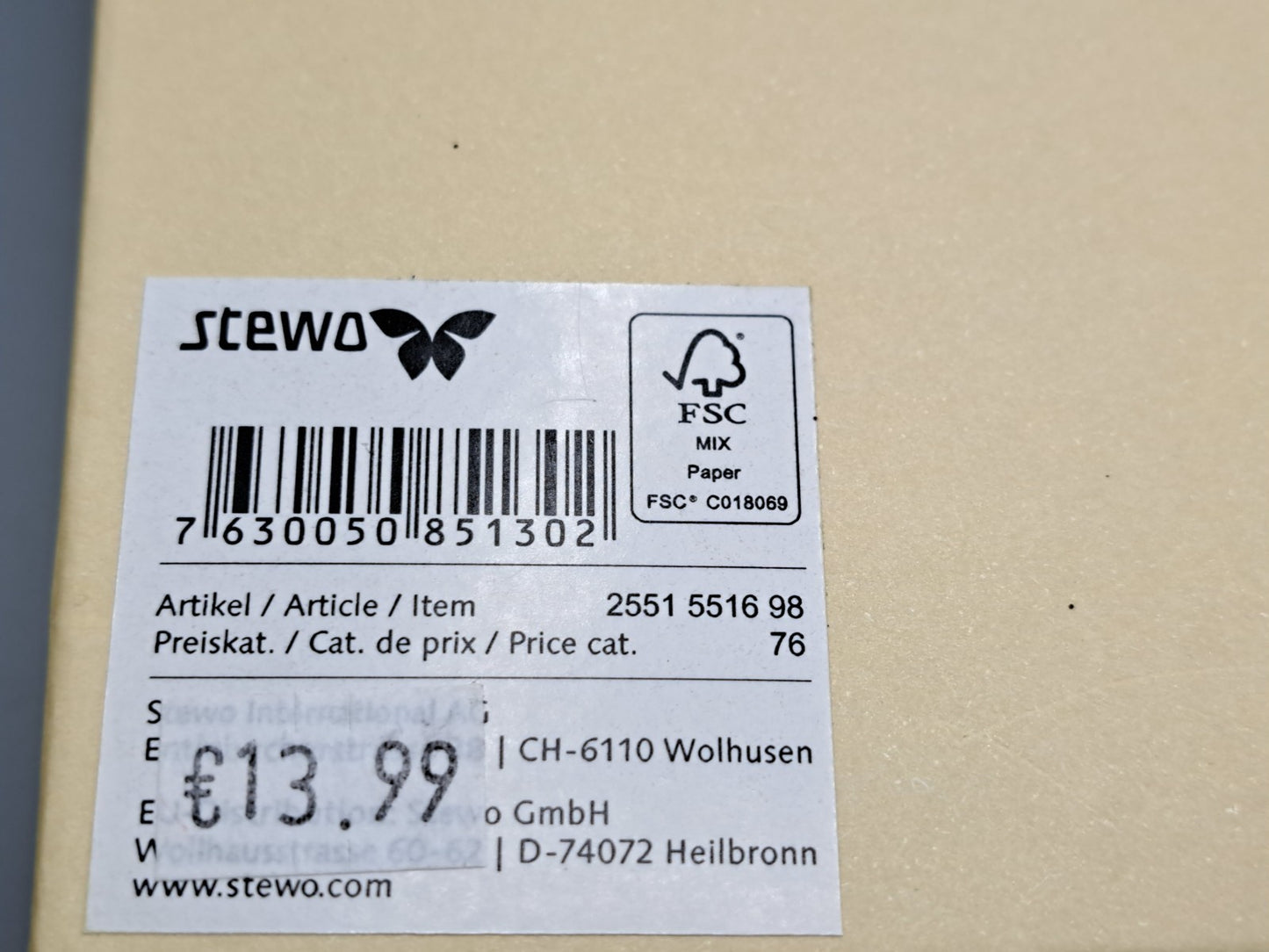 Stewo Geschenkbox 16,5x24x6,5cm