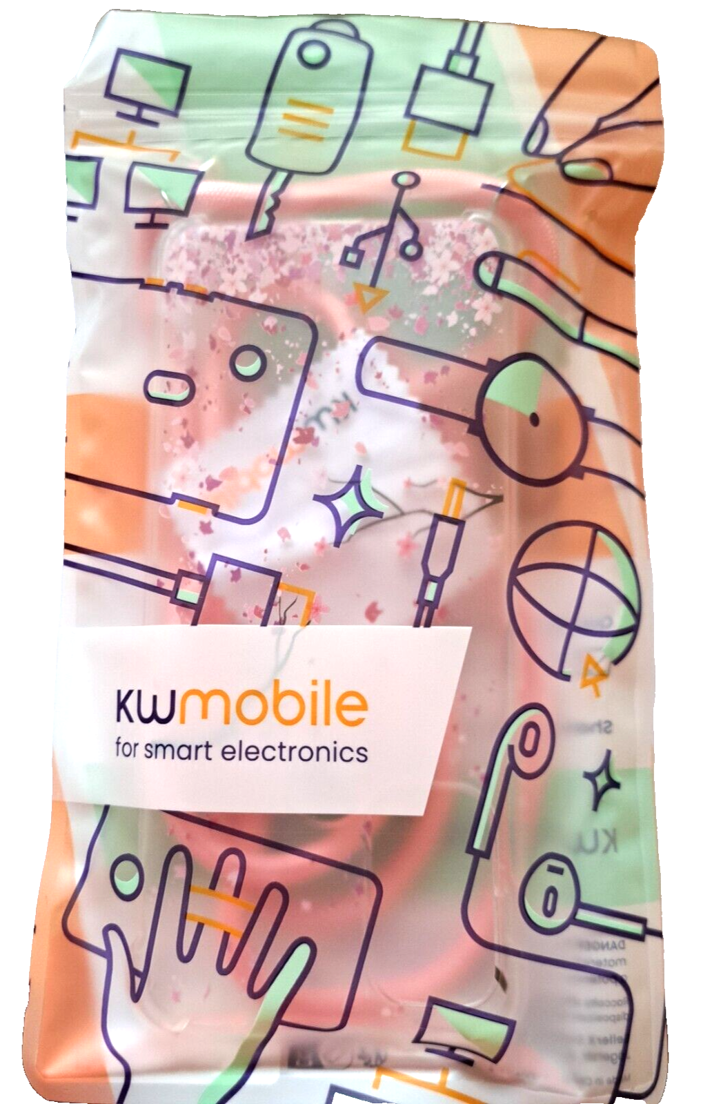 kwmobile Crytal TPU Necklace Cace für ein Motorola Moto G60S Farbe Cherry Blosso