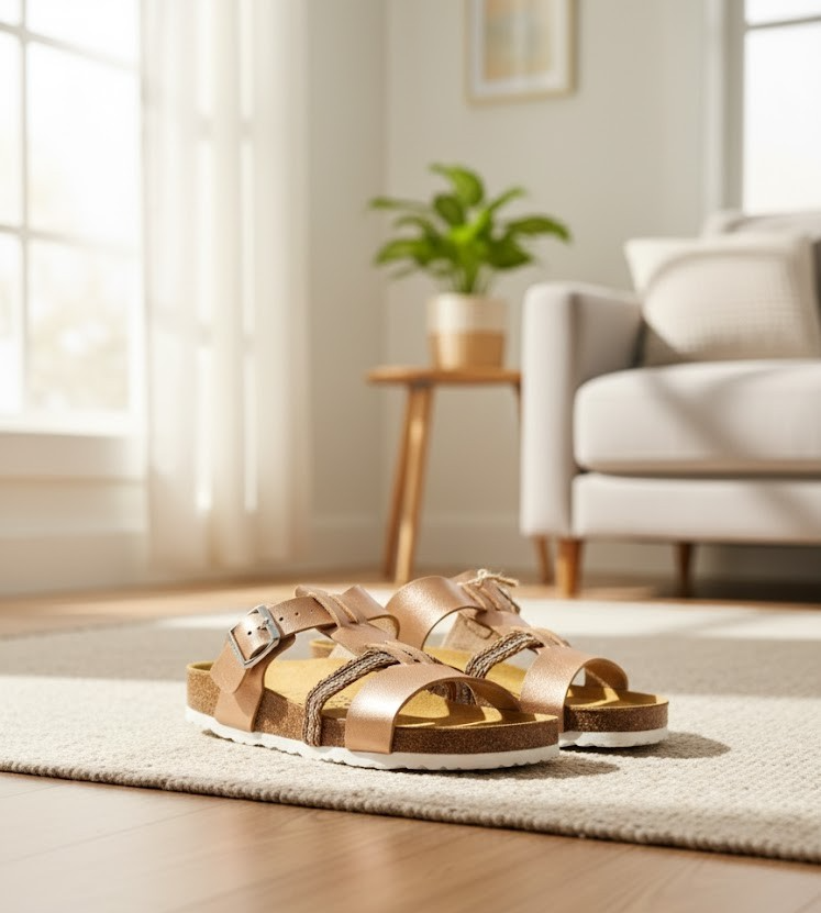 BONOVA Damen-Pantolette Bonoperlato Keilabsatz 3,5cm Rosegold Gr. 40 ✅