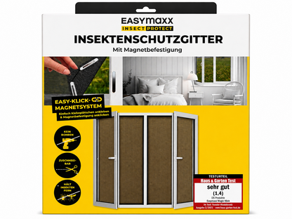 EASYmaxx Insektenschutzgitter Magnet Fliegengitter Fenster 130x150cm B2