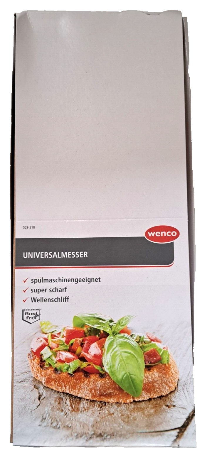 Wenco Universalmesserset 529518, 12 Messer, Wellenschliff, Super Scharf