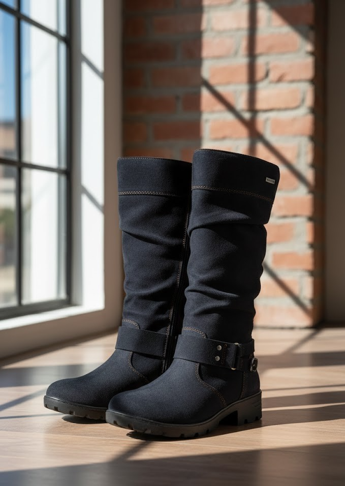 Ricosta Tex Damenstiefel Dunkelblau Größe 36 Winter Stiefel Komfort