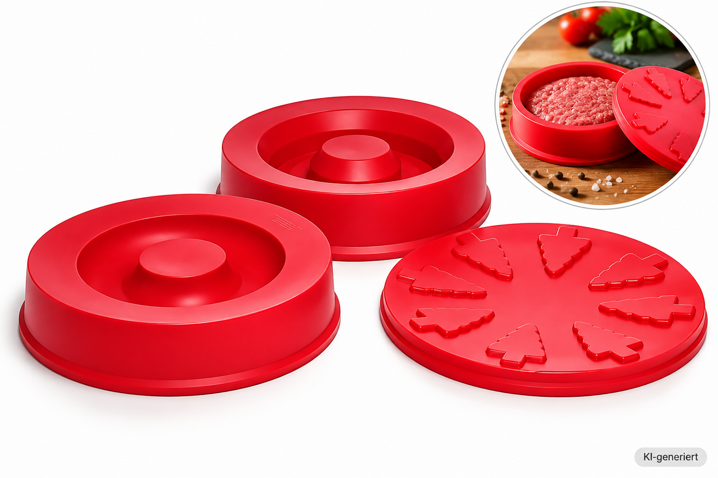 QVC 3D Backform Tannenbaum Silikon Ø25cm 3-teilig Weihnachts Backform HA23
