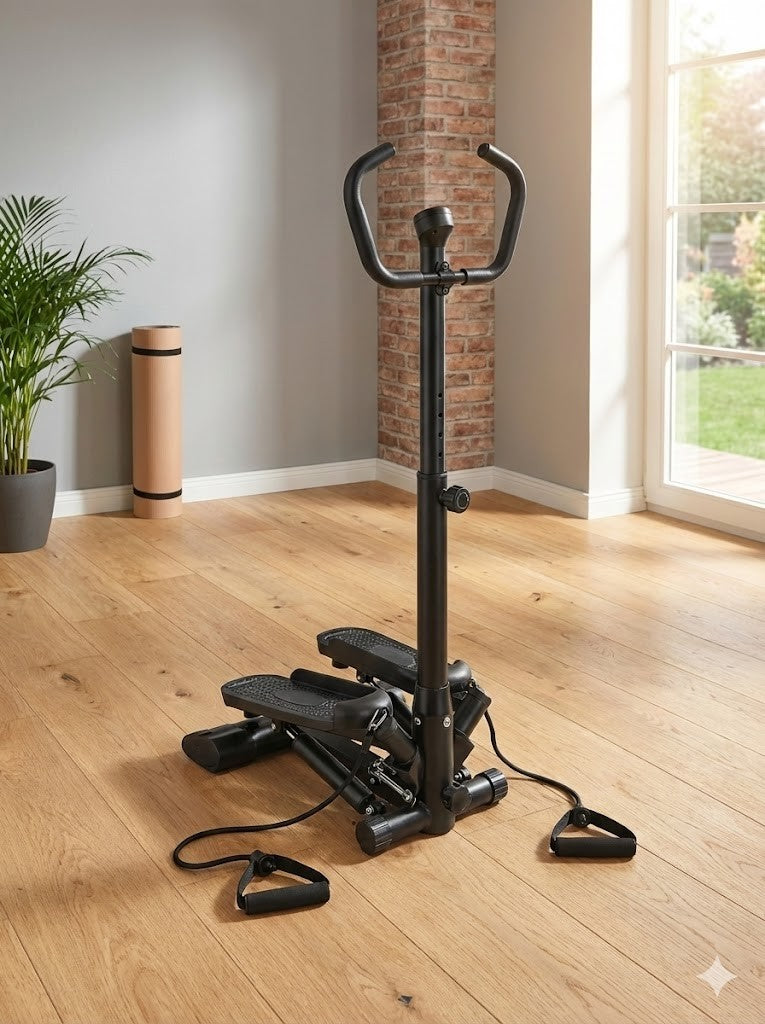 Vitalmaxx Swing Stepper mit Expanderbändern Fitnessgerät Heimtrainer Workout