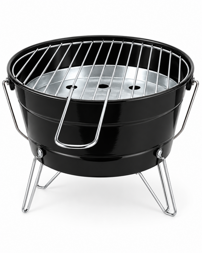 ACTIVA Grilleimer Pronto Schwarz Holzkohlegrill Camping BBQ 27 cm HA22