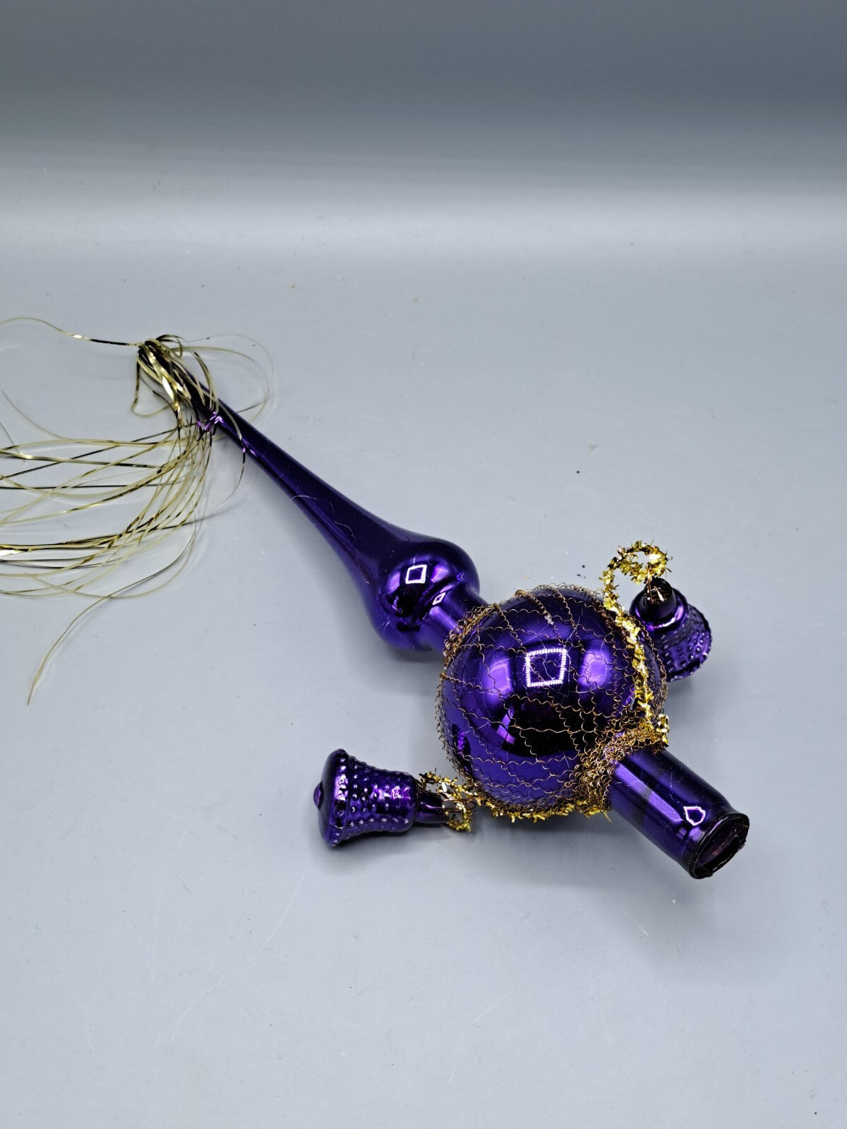 Inge-Glas, Mundgeblasene und Hanverzierte Christbaumspitze