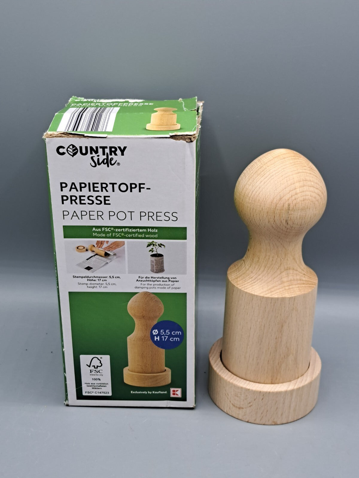 Countryside Papiertopf Presse Set Töpfchenmacher Garten Anzucht Zubehör