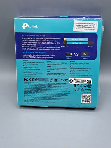 TP-LINK AC600 USB WLAN 433 Mbit/s Windows Mac Schwarz