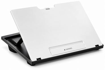 Navaris Laptopunterlage mit Kissen Weiß Laptopständer 8-fach höhenverstellbar
