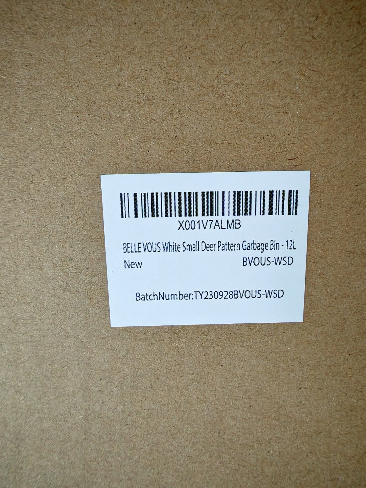 BELLE VOUS Bad Mülleimer 12L Hirsch Kosmetikeimer Flipdeckel Weiß Badezimmer HA6